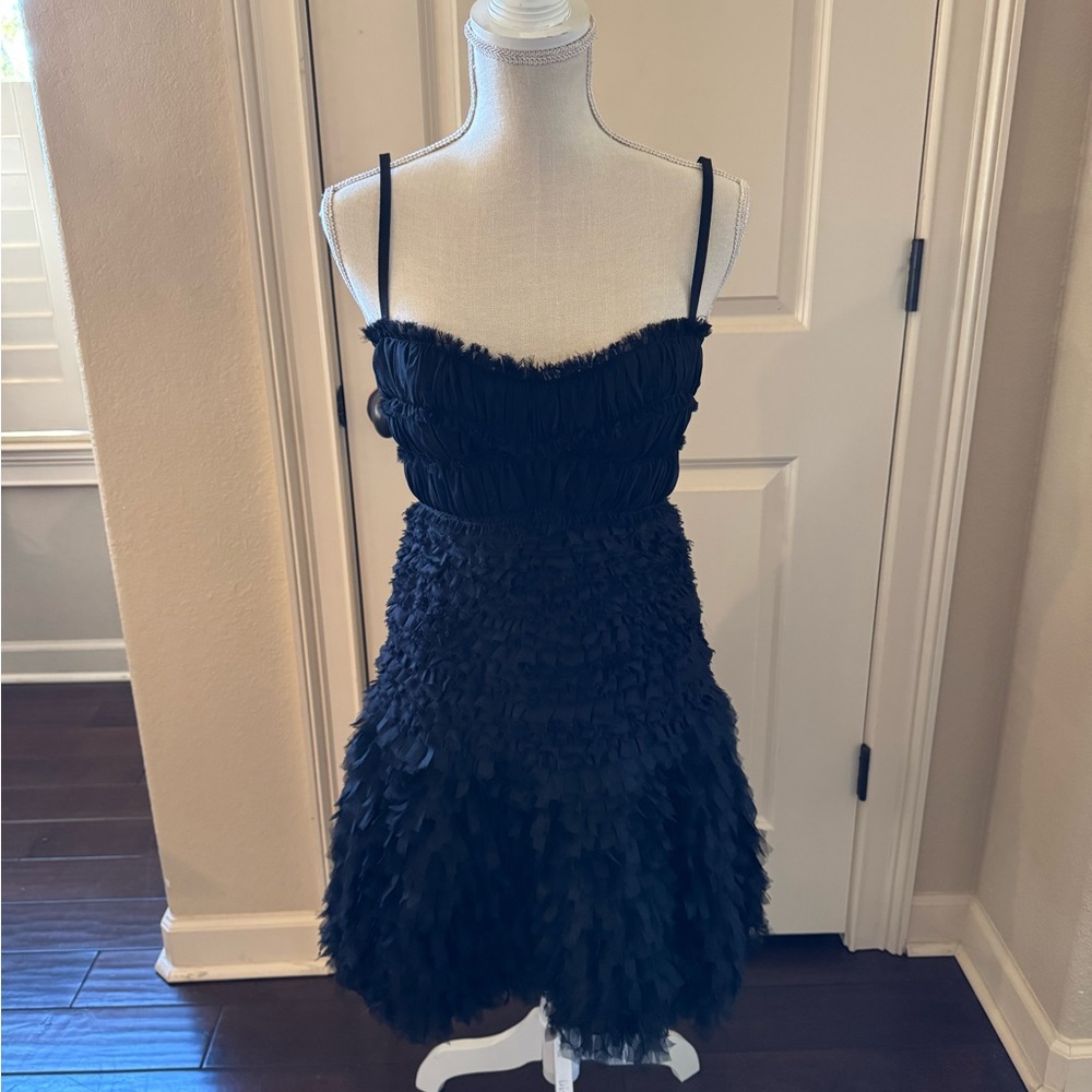 NWT Chic Black Ruffled Dress